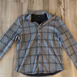 Express Gray Plaid Men's Shirt Jacket
